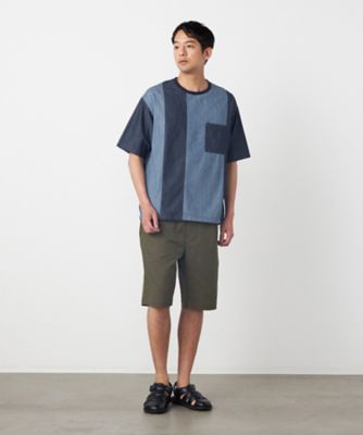 6オンスコットンデニム 切り替え半袖Tシャツ（4760TO21