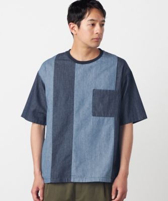キャピタル KOUNTRY カットソー Tシャツ 変形 切替 装飾 天竺 S チチカカ（TITICACA） リメイクフロント切替Tシャツ ／ Tシャツ