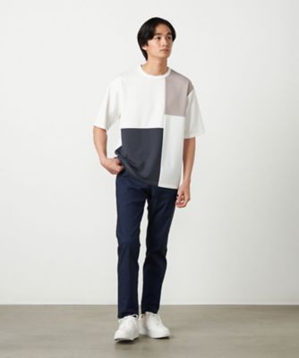 吸水速乾】フェイクレイヤード ブロッキングTシャツ
