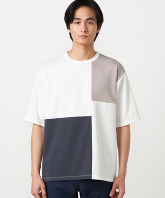 吸水速乾】フェイクレイヤード ブロッキングTシャツ