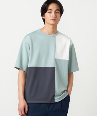 吸水速乾】フェイクレイヤード ブロッキングTシャツ