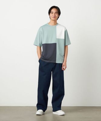 吸水速乾】フェイクレイヤード ブロッキングTシャツ
