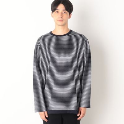 ボーダー柄　フェイクレイヤードＴシャツ（４７６４ＴＥ２２）