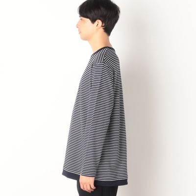 ボーダー柄　フェイクレイヤードＴシャツ（４７６４ＴＥ２２）