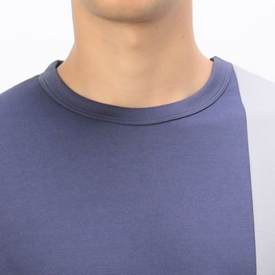 パッチワーク　クルーネック　ロングスリーブ　Ｔシャツ（４７６４ＴＧ２６）