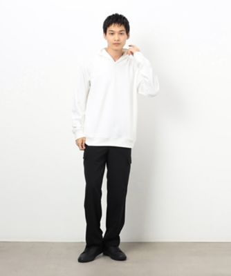 ストレッチダンボールニット フードパーカー （長袖