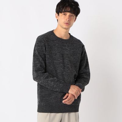 ＜COMME CA ISM (Men)＞メランジ編み　クルーネックニット（４７７１ＫＡ１３）