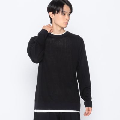 【セットアイテム】　ハイゲージ　ハイカラー　クルーネック　ニットプルオーバー＋Ｔシャツ（４７７１ＫＥ０７）