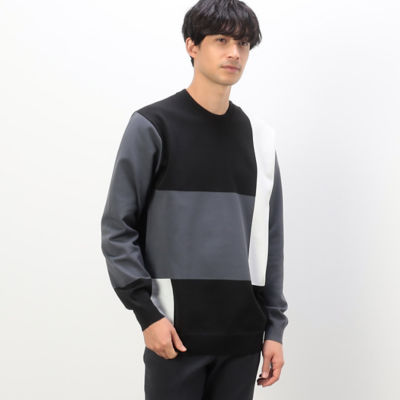 ＜COMME CA ISM (Men)＞【マシンウォッシャブル】パッチワーク　ニット　プルオーバー（４７７１ＫＧ０１）