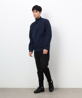 両畦編み ハーフジップ プルオーバーニット（4771KI10