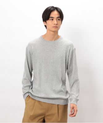 ＜COMME CA ISM (Men)＞日本の色　ワイドリブクルーネックニット（４７７１ＫＭ０５）