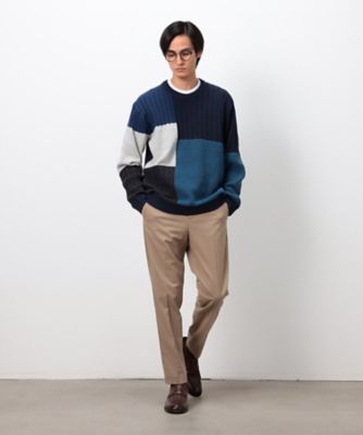 パッチワーク風 クルーネックニット（4771KO06） | COMME CA