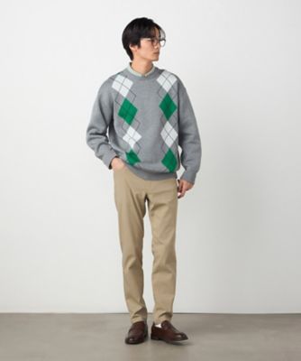 アーガイル柄 クルーネックプルオーバー（4771KO09） | COMME