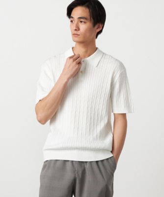 メンズ着用可 tricot comme des garcons ニットポロ ケーブルポロニット（4771KO13） | COMME CA ISM (Men