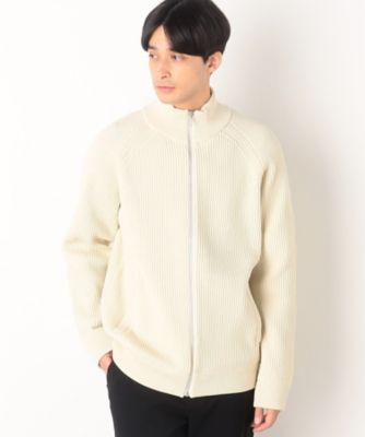 コムデギャルソンオム　ジップアップニットブルゾン　ベージュ系　毛100 コムデギャルソンオム ジップアップニットブルゾン ベージュ系 毛100