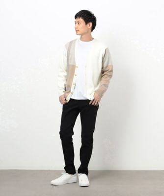 カラーブロック チェック柄 カーディガン（4772KI12） | COMME