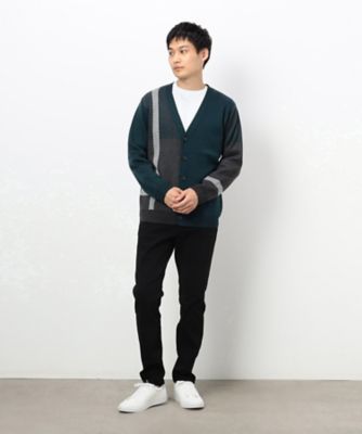 カラーブロック チェック柄 カーディガン（4772KI12） | COMME