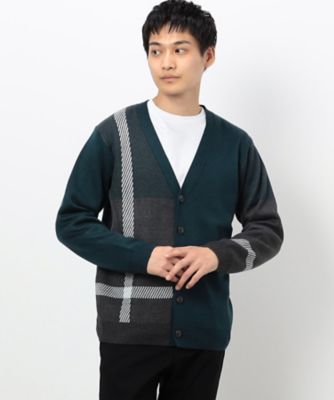 カラーブロック チェック柄 カーディガン（4772KI12） | COMME