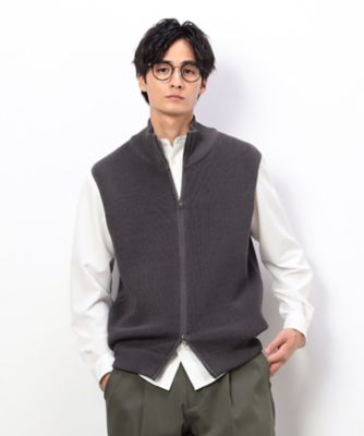 ジップアップ ニットベスト（4772KM01） | COMME CA ISM (Men