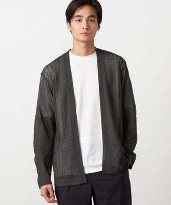 COMME CA ISM (Men)/コムサイズム 【セットアイテム】リネンライクケーブル　ボタンレスカーディガン＋Ｔ／Ｃ天竺Ｔシャツ（４７７２ＫＯ０３）