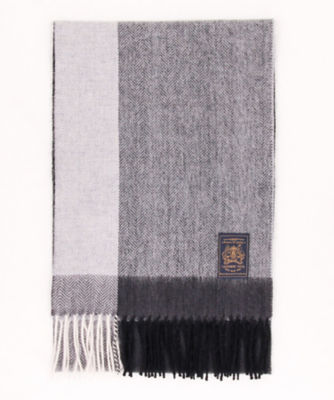 ウールカシミヤ】 ブロックチェック マフラー（4782RI03