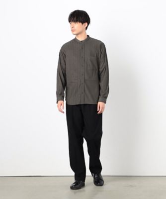 ダイヤ柄ジャカード バンドカラーシャツ（4792IK01） | COMME