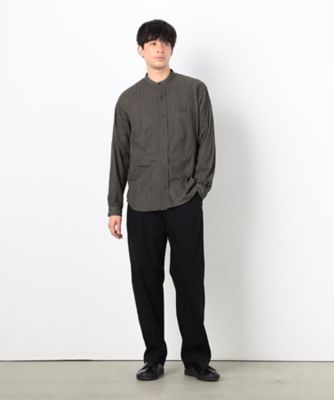 ダイヤ柄ジャカード バンドカラーシャツ（4792IK01） | COMME