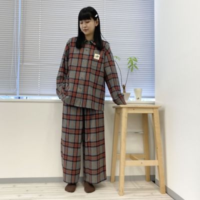 ネルチェックパジャマ開襟シャツ（５２１５ＨＡ７５）