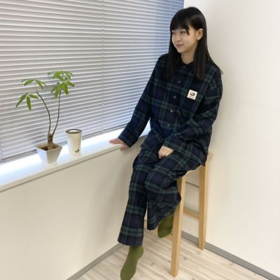 ネルチェックパジャマ開襟シャツ（５２１５ＨＡ７５）