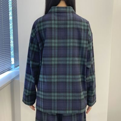 ネルチェックパジャマ開襟シャツ（５２１５ＨＡ７５）