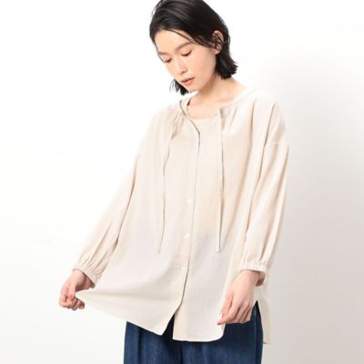 ＜COMME CA ISM (Women)＞２ＷＡＹ　コットン　リボンブラウス（５２１５ＨＣ７６）