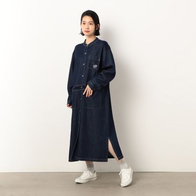 【 Jeans】ロゴ デニム シャツワンピース ※送関込 Tommy Jeans フラッグロゴ デニムシャツ ワンピース 送関込
