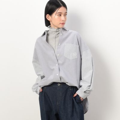 ＜COMME CA ISM (Women)＞ストライプコンビシャツ（５２１５ＨＧ７１）
