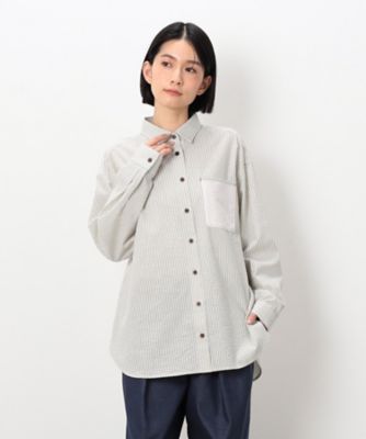 COMME CA ISM (Women)/コムサ　イズム Ｗストライプシャツ（５２１５ＨＫ７０）