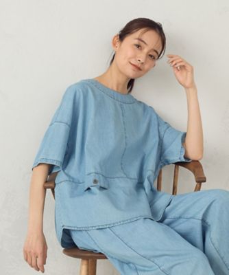 【セットアップ対応】デニム　ブラウス（５２１５ＨＫ７１）