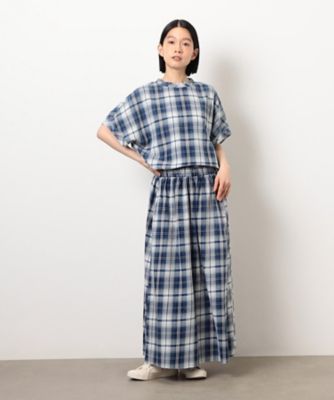 インディゴチェックプルオーバー　／　セットアップ対応（５２１５ＨＫ７２）