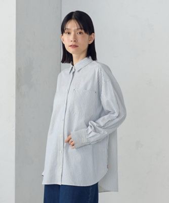 ＜COMME CA ISM (Women)＞サッカーストライプシャツ（５２１５ＨＭ７３）