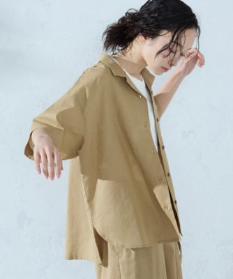 コットンリネン 半袖シャツ／セットアップ対応（5215HO73