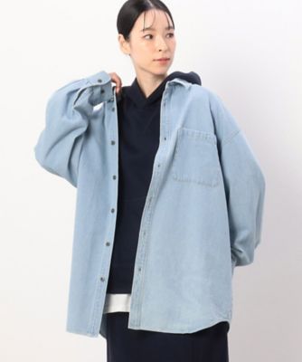 ＜三越伊勢丹/公式＞ COMME CA ISM (Women)/コムサ イズム デニム ボーイフレンド シャツブルゾン／セットアップ対応 サックス コート・ジャケット【三越伊勢丹/公式】