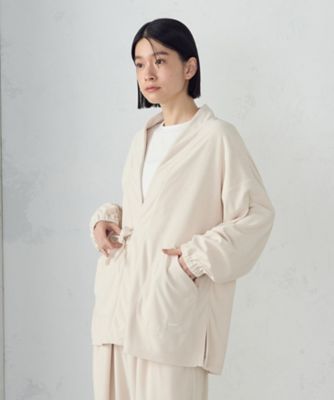 ＜COMME CA ISM (Women)＞パイルジャージ作務衣　／　セットアップ対応（５２２１ＢＫ７１）