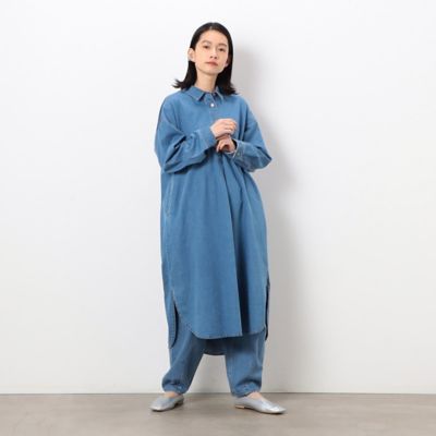 【DKNY】ベルト付きデニムシャツドレス DKNY】ベルト付きデニムシャツドレス