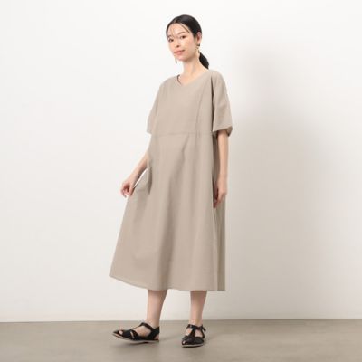 ＜三越伊勢丹/公式＞ COMME CA ISM (Women)/コムサ イズム 2WAY アッパッパ 半袖ワンピース ベージュ ワンピース・ドレス【三越伊勢丹/公式】