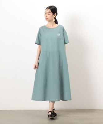 半袖アッパッパ　ワンピース（刺繍入り）（５２３１ＯＧ７４）