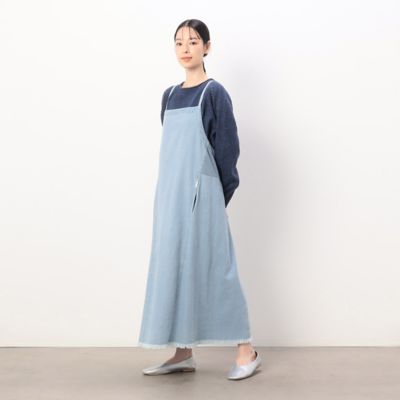 ＜COMME CA ISM (Women)＞デニムキャミワンピース（刺繍あり）（５２３１ＯＧ８７）