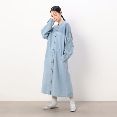 ＜COMME CA ISM (Women)＞デニムシャツワンピース（刺繍あり）（５２３１ＯＧ８８）