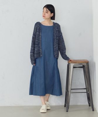 デイリーリラックス　ノースリーブワンピース　デニム（５２３１ＯＫ７４）