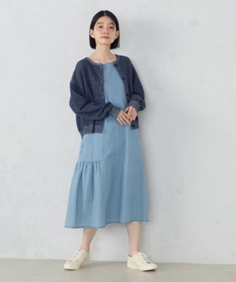 デイリーリラックス　ノースリーブワンピース　デニム（５２３１ＯＫ７４）