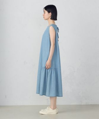 デイリーリラックス　ノースリーブワンピース　デニム（５２３１ＯＫ７４）