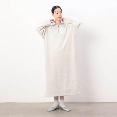 ＜COMME CA ISM (Women)＞スウェット　ハーフジップ　ワンピース（５２３４ＯＧ７０）