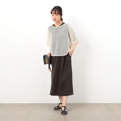 ＜COMME CA ISM (Women)＞【セットアイテム】メッシュプルオーバー＋ワンピース（５２３４ＯＧ７２）